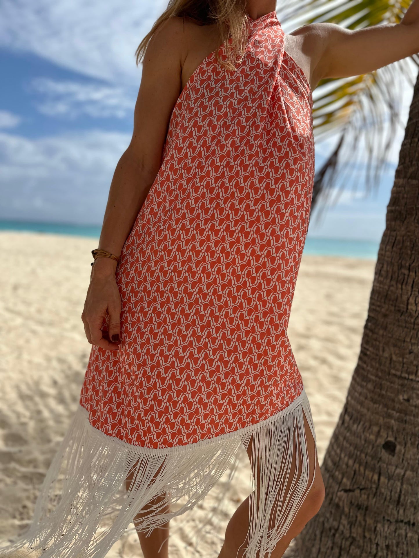Coral Drift Dress