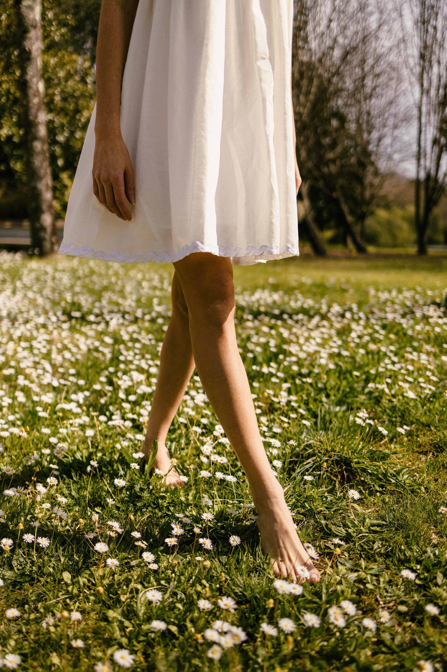Joy dress | White in linen fabric