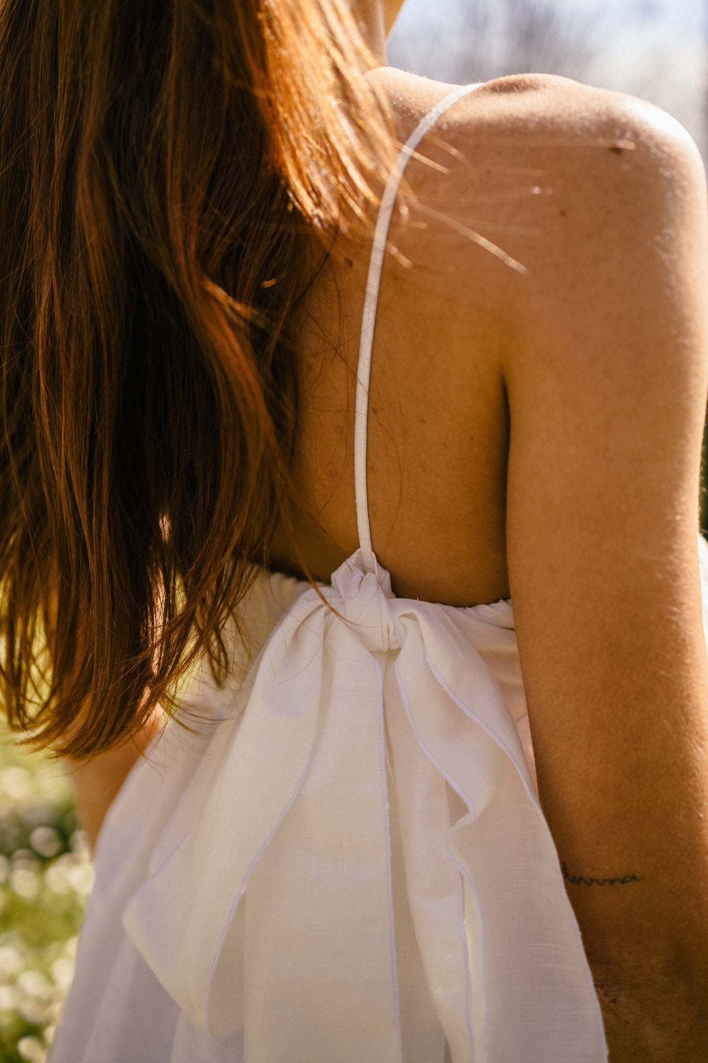 Joy dress | White in linen fabric