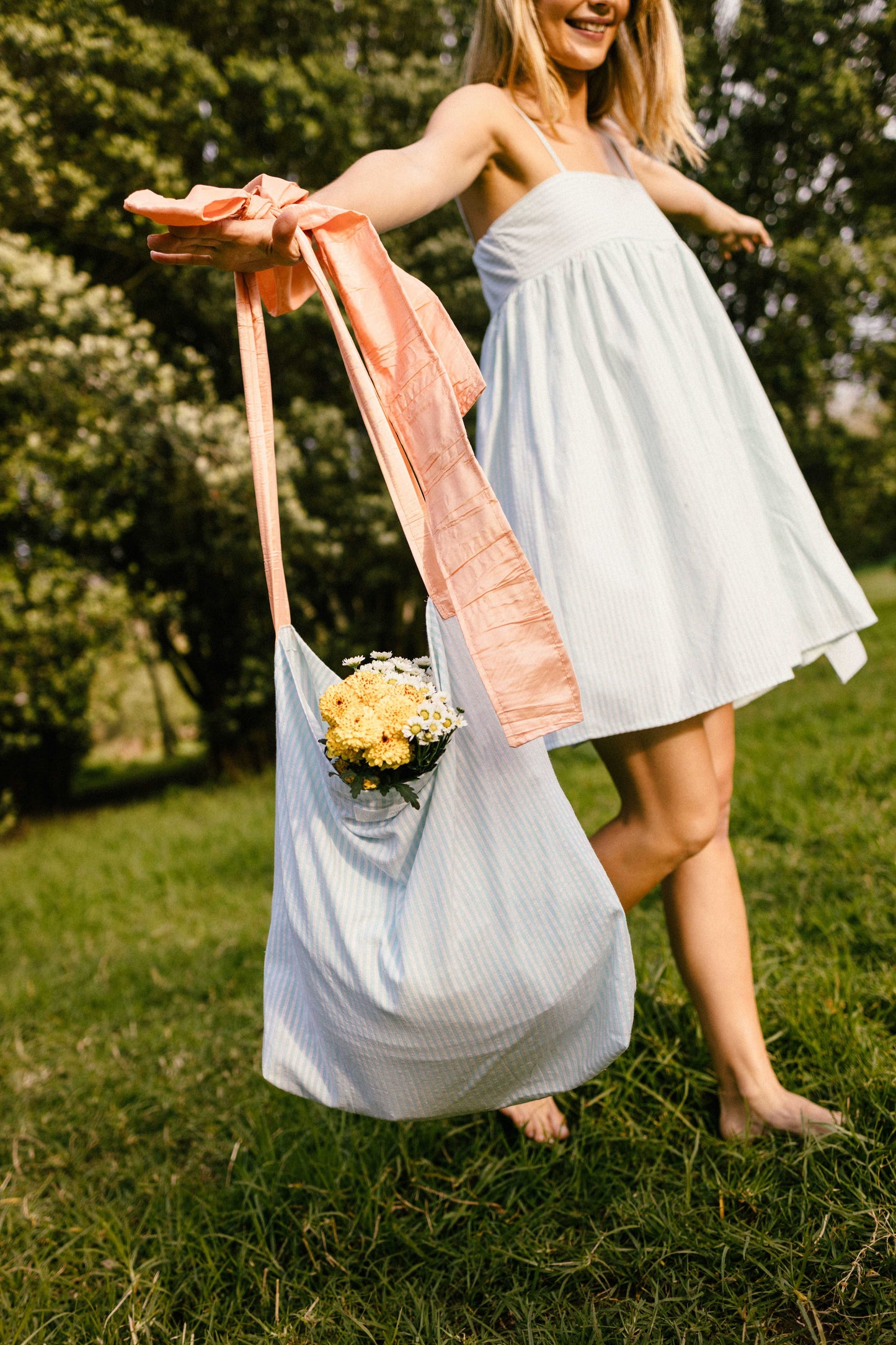 Joy dress | Blue striped