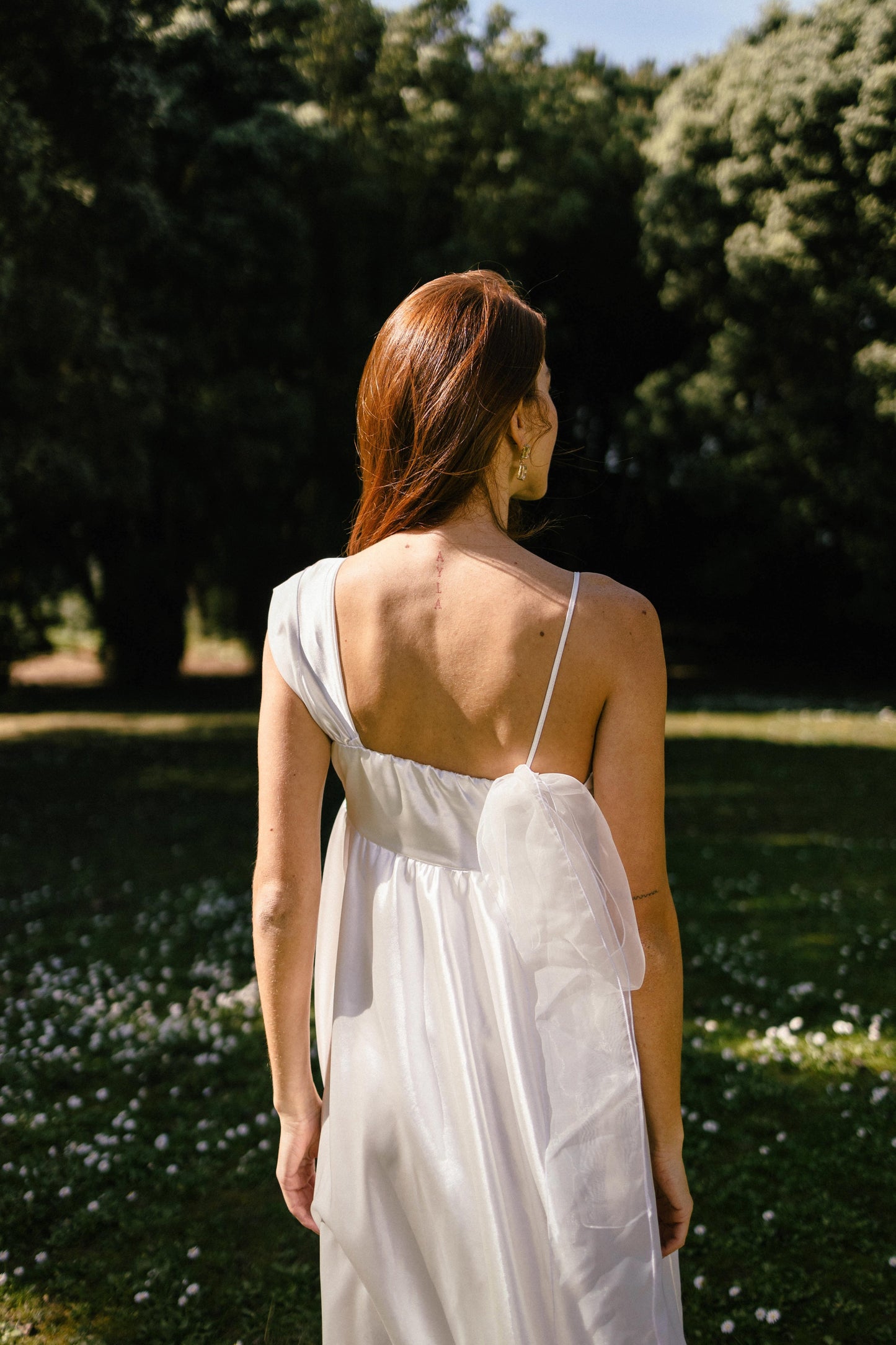 Blossom Dress | White Silk Fabric