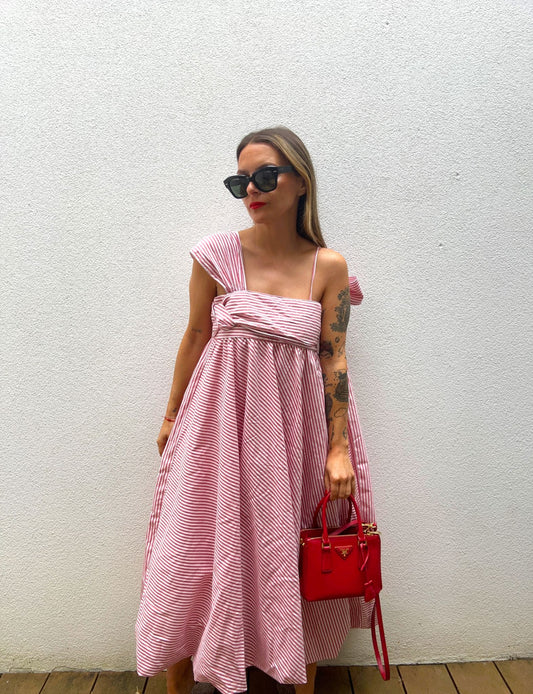 Blossom Dress | Red striped